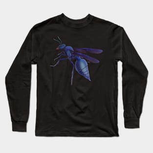 Warrior Wasp Insect Detailed Drawing Long Sleeve T-Shirt